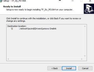 Extracting Lenovo Onelink Drivers